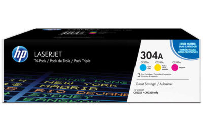 HP 304A 3-pack Cyan/Magenta/Yellow LaserJet Toner (CF372AM)